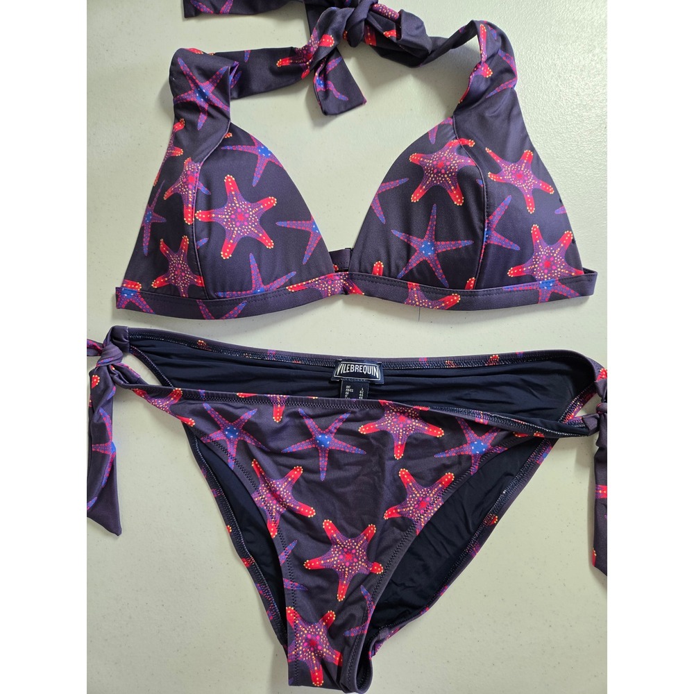 Vilebrequin Womens Loli Flamme Starfish Bikini Set Purple Pink Size Large 10 - Picture 7 of 8